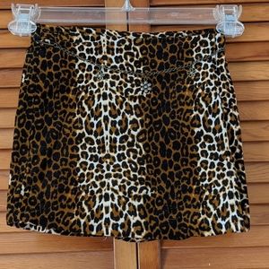 Adorable Leopard Print Mini Skirt / Skort